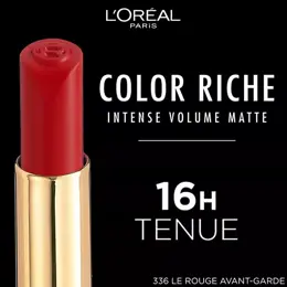 L'Oréal Paris Color Riche Rouge à Lèvres Intense Volume Matte N°336 Le Rouge Avant-Garde 1,8g