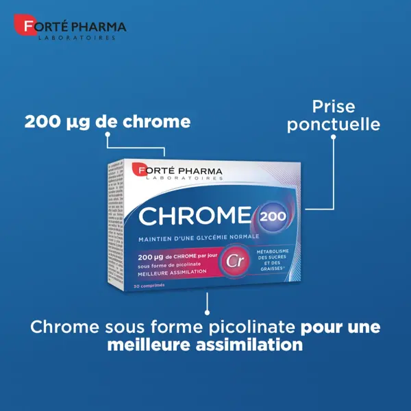 Forte Pharma Chrome 200 30 comprimidos