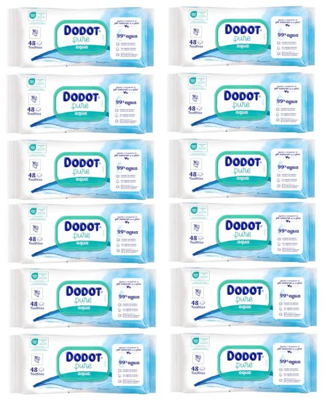 Dodot Aqua Plastic Free Wipes 12x48 units