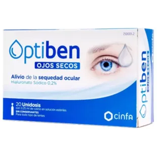 Optiben Dry Eyes Eye Drops 20 Ampoules