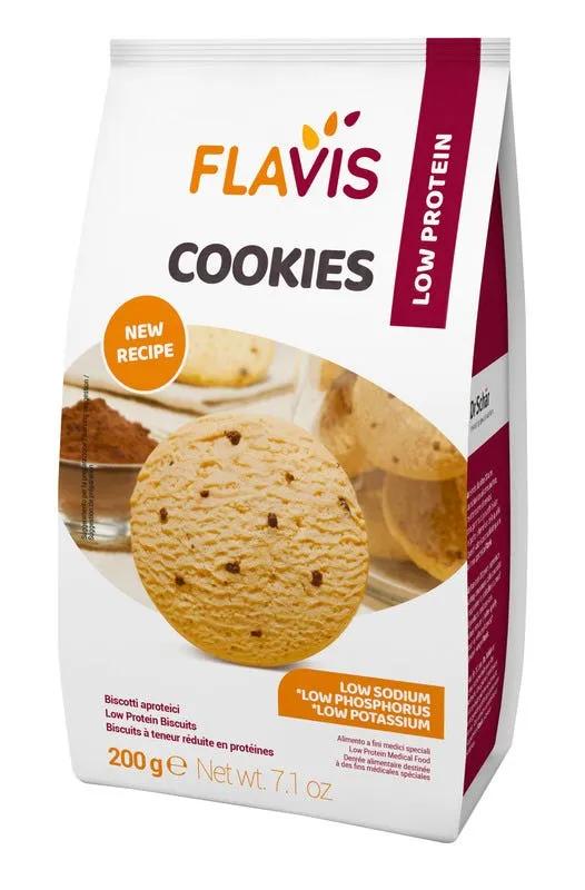 Mevalia Flavis Choco Chip Biscotti Aproteici con Pezzetti di Cioccolato 200 g