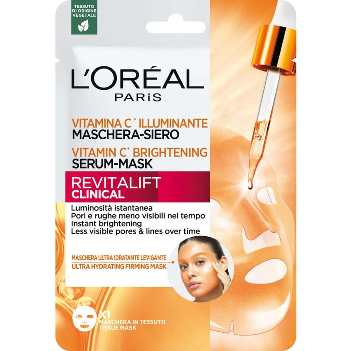 L'Oreal Revitalift Clinical Maschera Siero Illuminante Vitamina C 1 Maschera