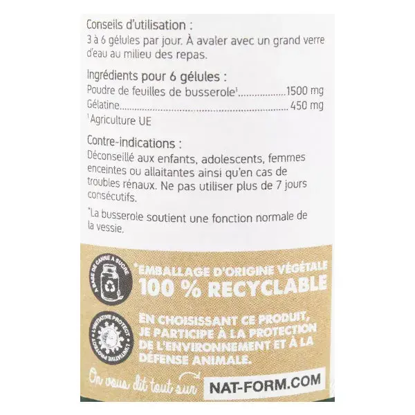 Nat & Form Original Uva Ursina Integratore Alimentare 200 capsule