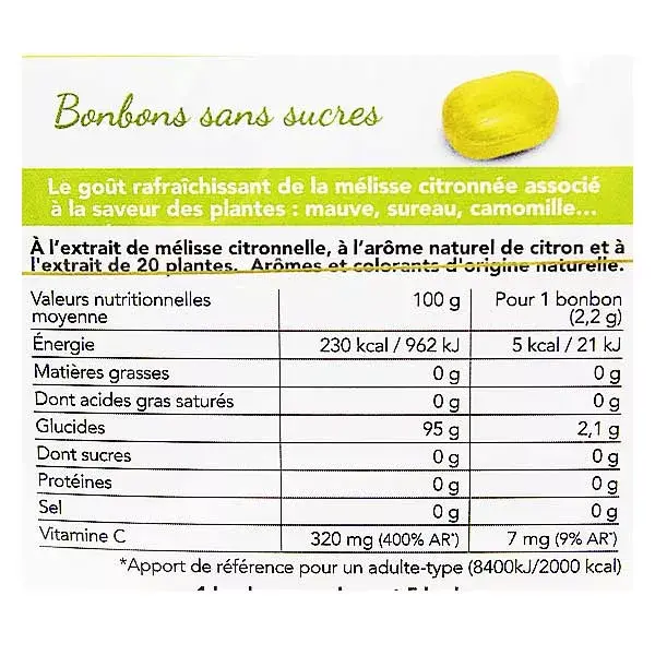 Solens Bonbons Mélisse Citronnée 50g