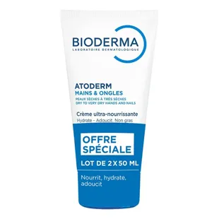 Bioderma Atoderm Crema Mani Riparatrice Confezione da 2 x50ml