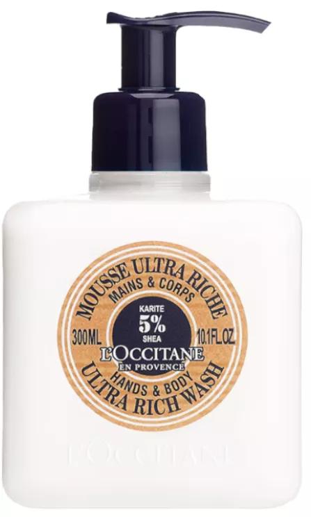 L'Occitane Espuma para mãos e corpo de karité 300 ml