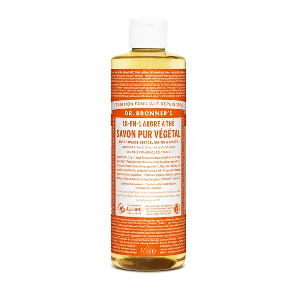 Dr Bronner's Savon Pur Végétal Arbre à Thé "18 en 1" 475ml