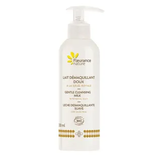 Fleurance Nature - Latte detergente delicato con pappa reale biologica - Flacone con pompa da 200 ml