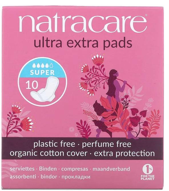 Natracare Ultra Extra Super Wings Compress 10 uds