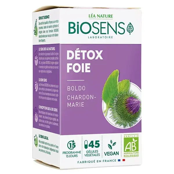 Biosens Détox Foie Bio 45 gélules végétales