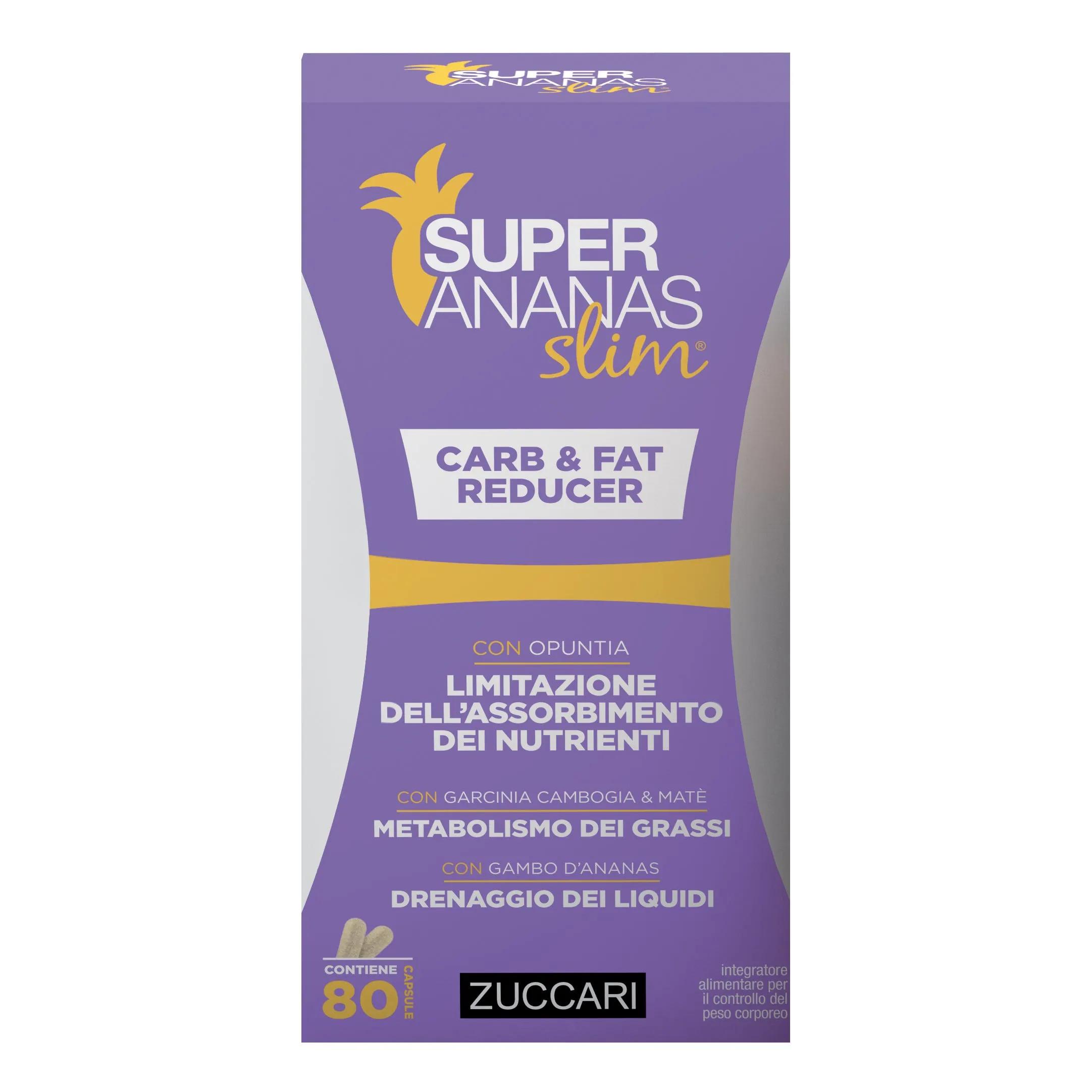 Super Ananas Slim Carb & Fat Reducer Integratore Dimagrante 80 Capsule