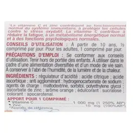 Eric Favre Bien-Être Vitamine C + Zinc Orange 20 comprimés effervescents