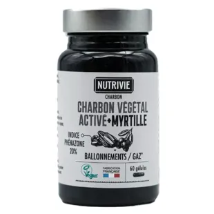 Nutrivie Carbone Vegetale Attivo Mirtillo Vegan Integratore Alimentare 60 capsule