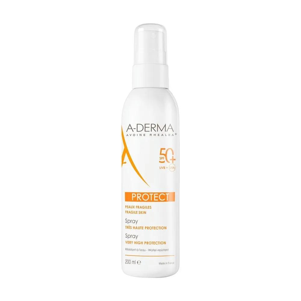 A-Derma Protect Spray Solare Corpo SPF 50+ Protezione Molto Alta 200 ml