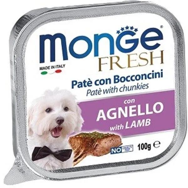 Monge Fresh Paté E Bocconcini Con Agnello Cibo Umido Per Cani Adulti 100G