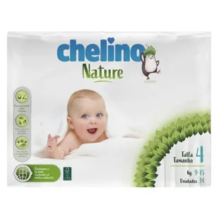 Chelino Nature Diapers Size 4 9-15Kg 34 Units