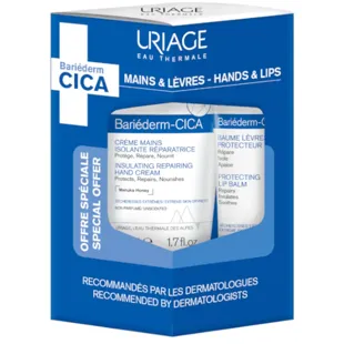 Uriage Bariéderm-Cica Creme de Mãos 50 ml + Bariéderm Cica Lábios 15 ml
