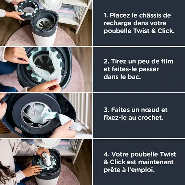 Tommee Tippee Twist & Click Recharge pour Poubelle à Couches 6 unités