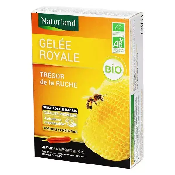 Naturland 25% organic Royal Jelly free 20 bulbs