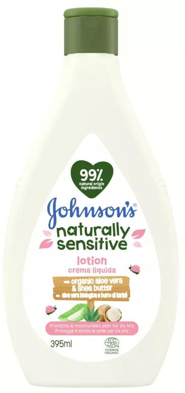Johnson's Naturally Sensitive Creme de Aloe Vera e Manteiga de Karité 395 ml