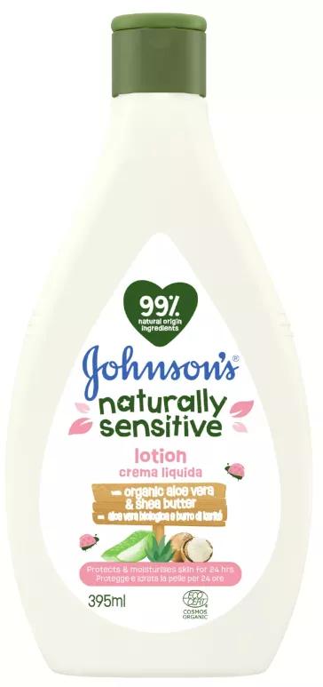 Crema di aloe vera e burro di karitè Naturally Sensitive di Johnson 395 ml