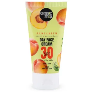 Organic Shop Gesichts-Tagescreme SPF30 Pfirsich + Antioxidantien 50 ml
