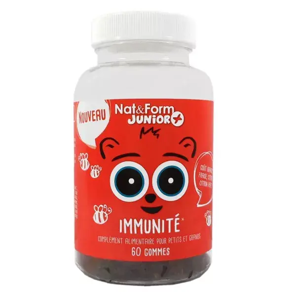 Nat & Form Junior Immunity Supplements 60 gummies