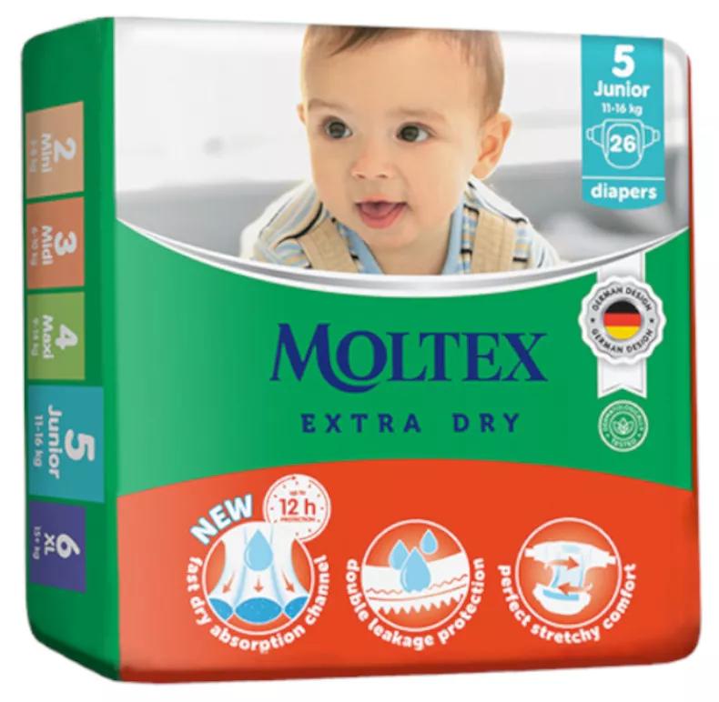 Moltex Pañales Extra Dry Junior T5 (11-16 Kg) 26 uds