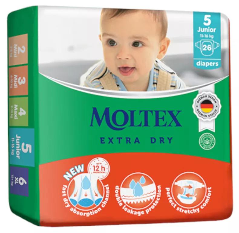 Couches Moltex Extra Dry Junior T5 (11-16 Kg) 26 unités