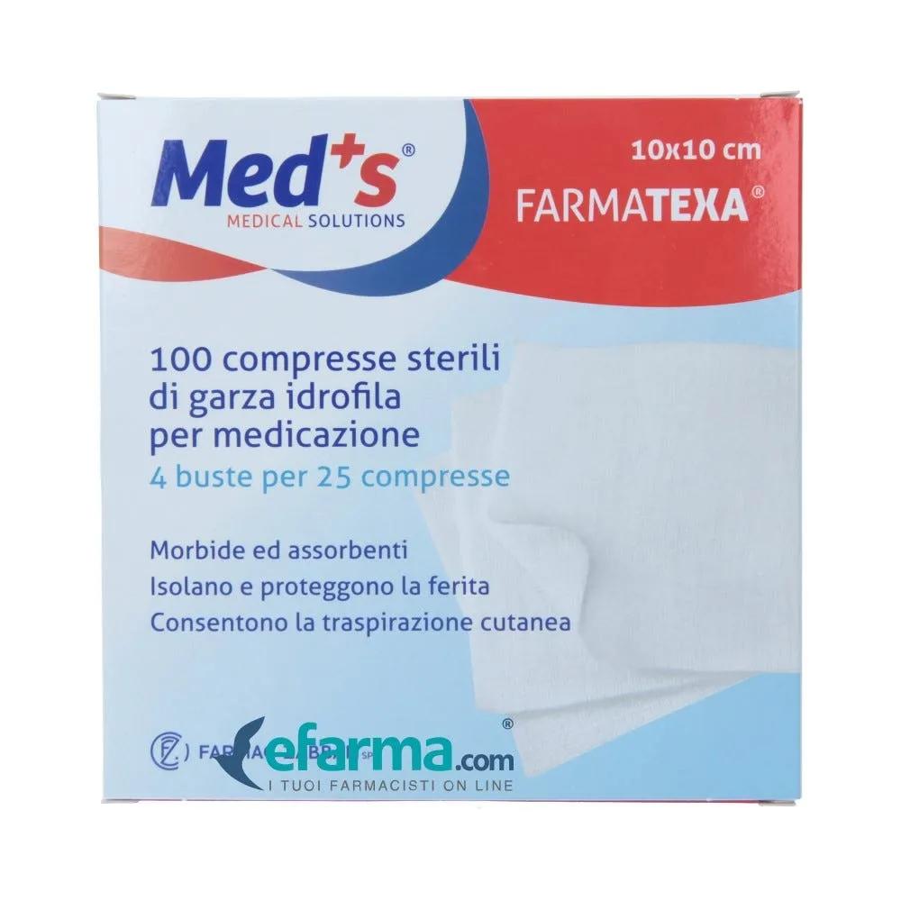 Med's Compresse Di Garza 12/8 Sterile 10 x 10 cm 100 Pezzi