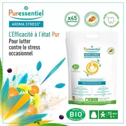 Puressentiel Aroma Stress Huiles Essentielles Bio Plantes et Vitamines 45 gummies