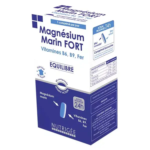 Nutrigée Magnésium Marin Fort 60 comprimés bicouches