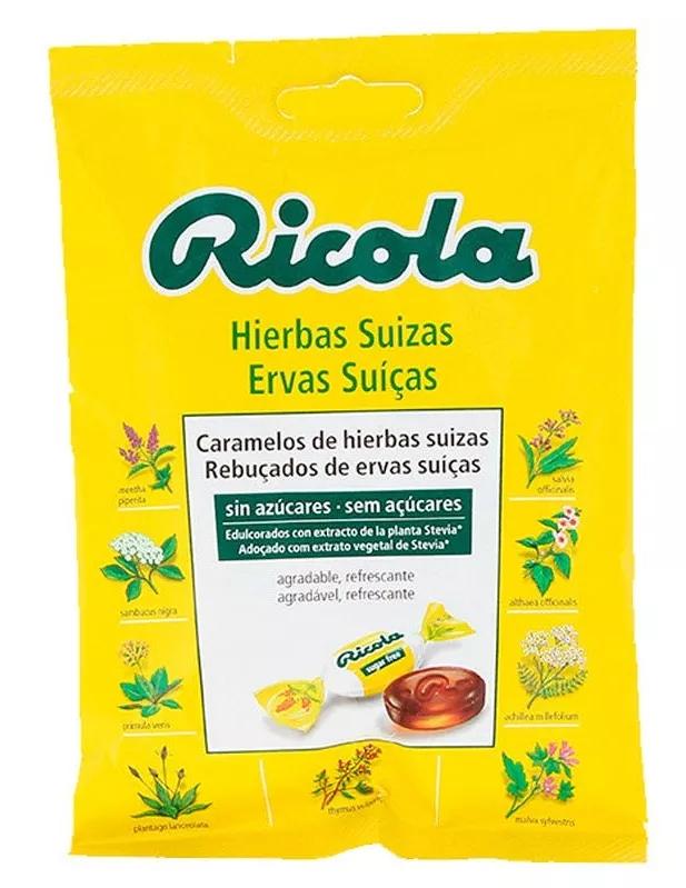 Ricola Zuckerfreier Beutel 70 gr Stevia-Kräuter