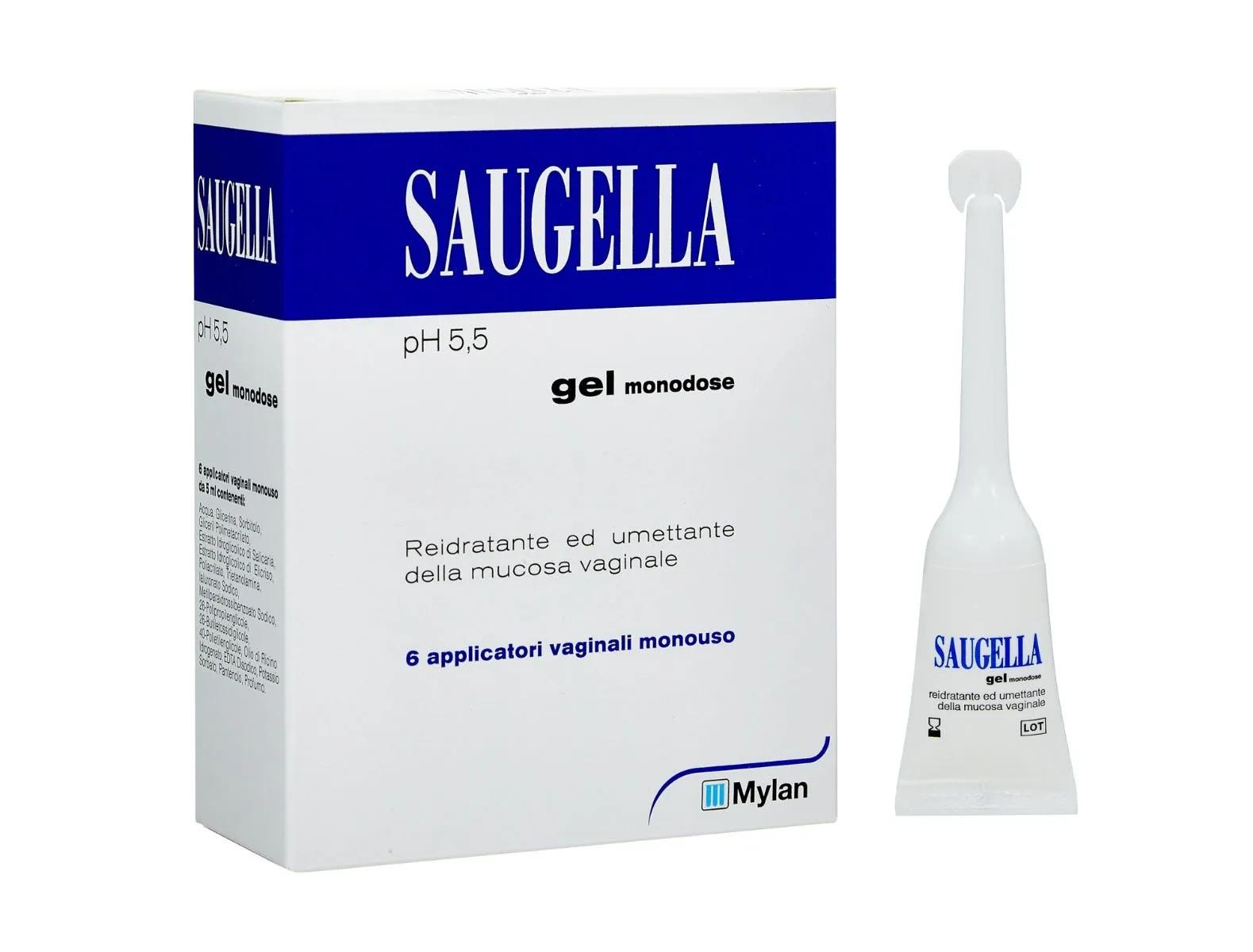 Saugella Gel Intimo Idratante Monodose 6 Fiale da 5 Ml