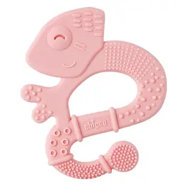 Chicco Anneau de Dentition +2m Soft & Clean Iguane Rose