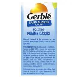 Gerblé Sans Sucres Ajoutés Fourré Pomme Cassis 180g