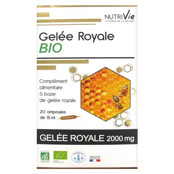 Nutrivie Gelée Royale Bio 2000mg 20 ampoules