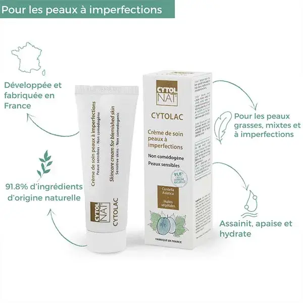 Cytolnat - Cytolac Crème de soin peaux à imperfections