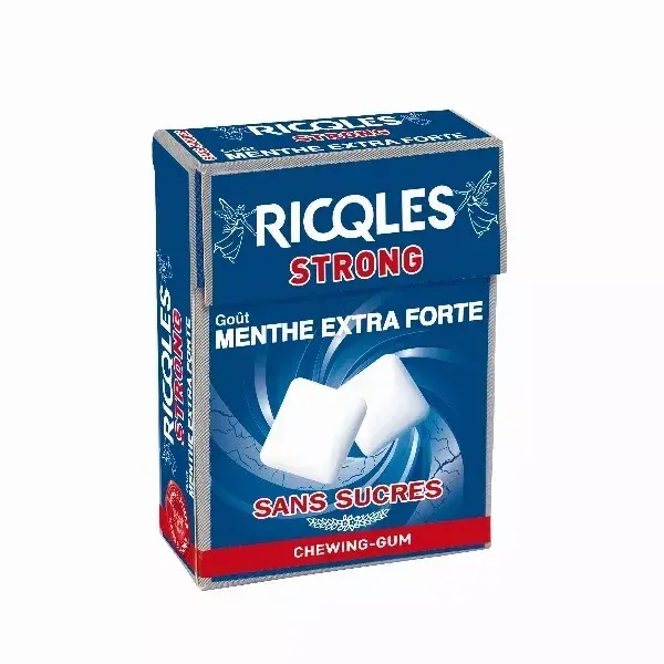 Ricqls Strong Chewing Gum senza zucchero menta Extra Forte 24 g