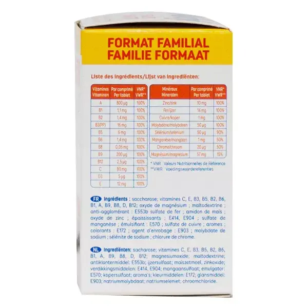 Gommes Vitalité Urgo - 8 Vitamines + 2 Minéraux - Saveurs Fruits - 60 Unités - Sans Gluten/lactose