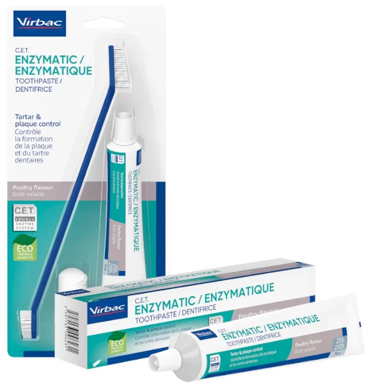 Virbac C.E.T. Kit Brosse + Dentifrice Enzymatique 70 gr