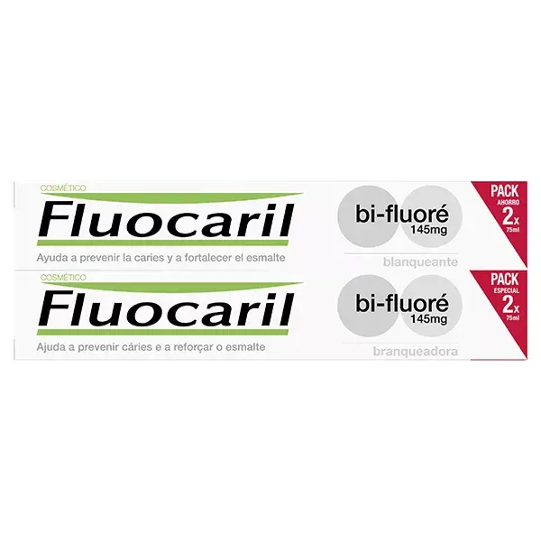 Fluocaril Cosmétique Bi-Fluoré 145mg Dentifrice Blancheur Lot de 2 x 75ml