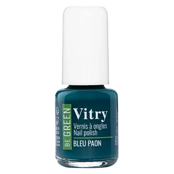 Vitry Be Green Vernis à Ongles N°107 Bleu Paon 6ml