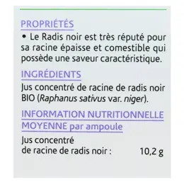 Arkopharma Arkofluides Radis Noir Bio 20 ampoules