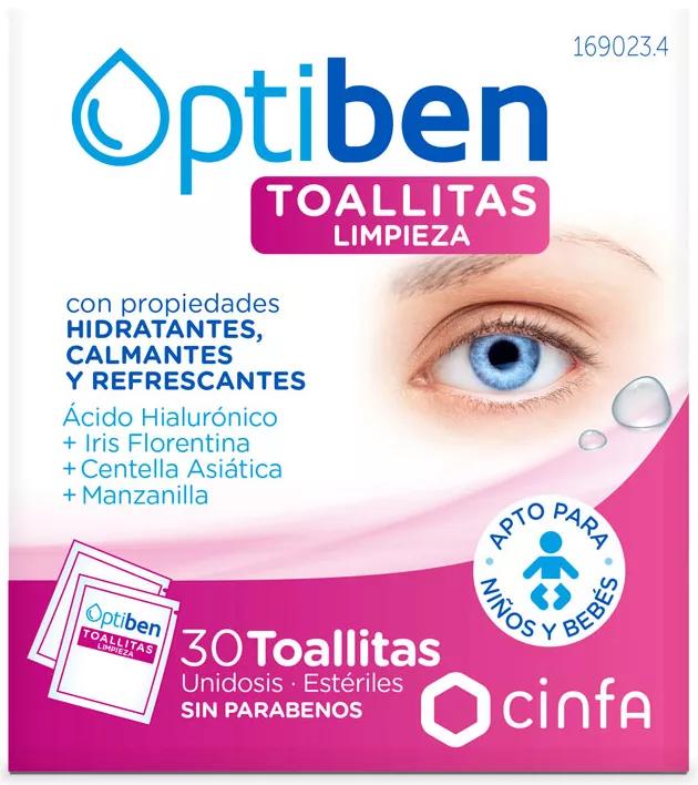 Optiben Toallitas Oculares Limpieza Diaria 30 uds