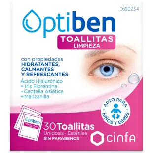 Optiben Daily Cleaning Eye Wipes 30 units