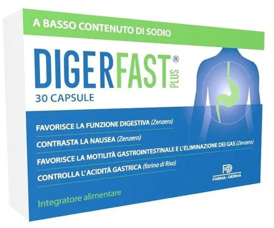 Digerfast Plus Integratore Digestione 30 Capsule