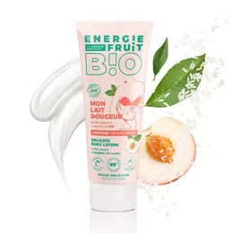 Energie Fruit Corps Peaux Délicates Lait Douceur Pêche Blanche & Eau de Riz Bio 200ml