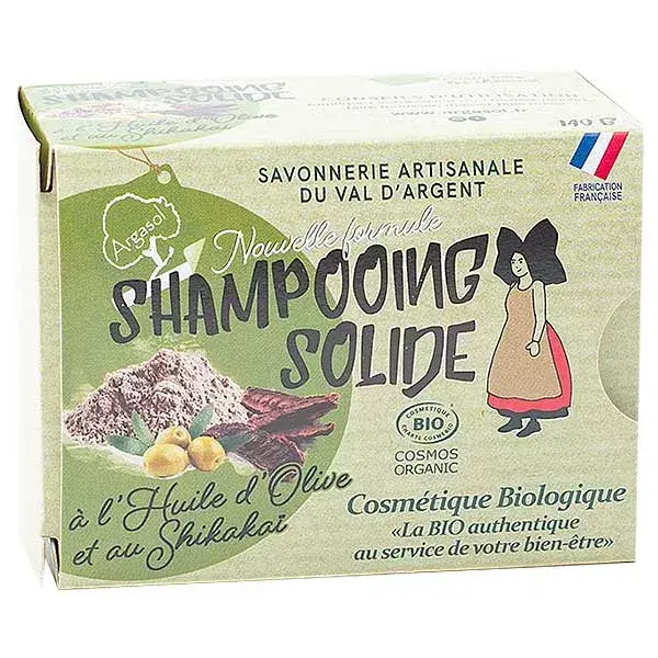 Argasol Organic Solid Shampoo with Olive Oil and Shikakai 140g