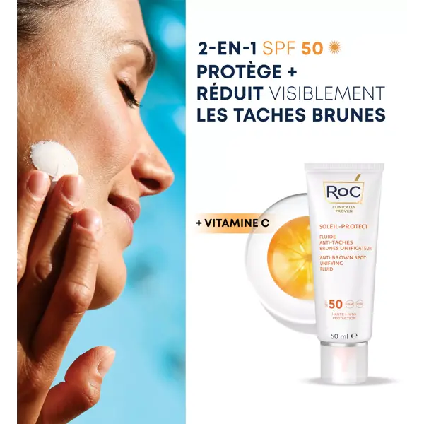 Roc Soleil Protect Fluide Unificateur Anti-Taches Brunes SPF50+ 50ml